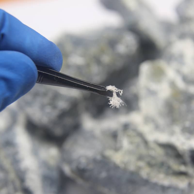 Close-up of asbestos fibres.
