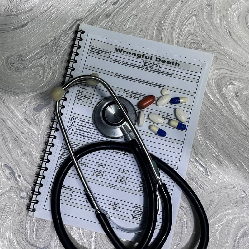 Image of a wrongful death claim document.